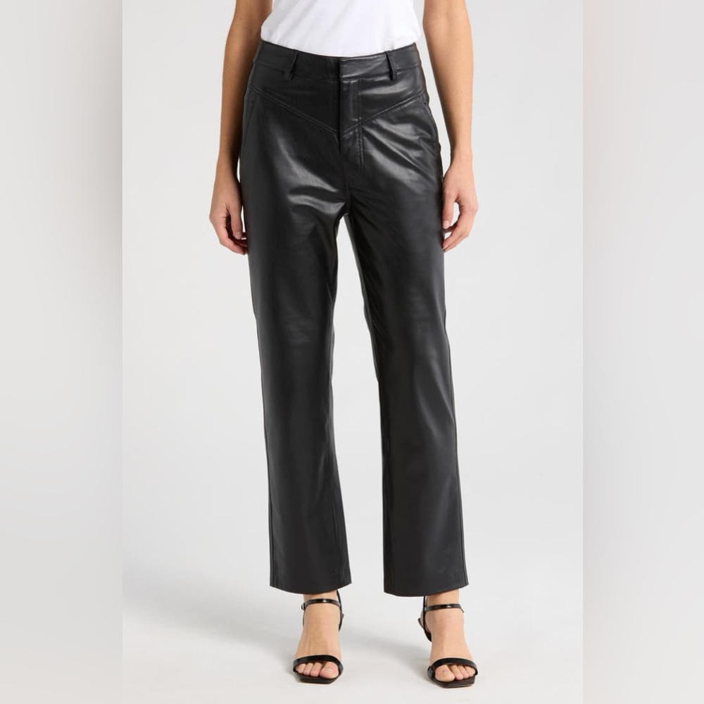 AG Cleo High Waist Faux Leather Pants. Size 28 Measures 30. NWOT. MSRP $328